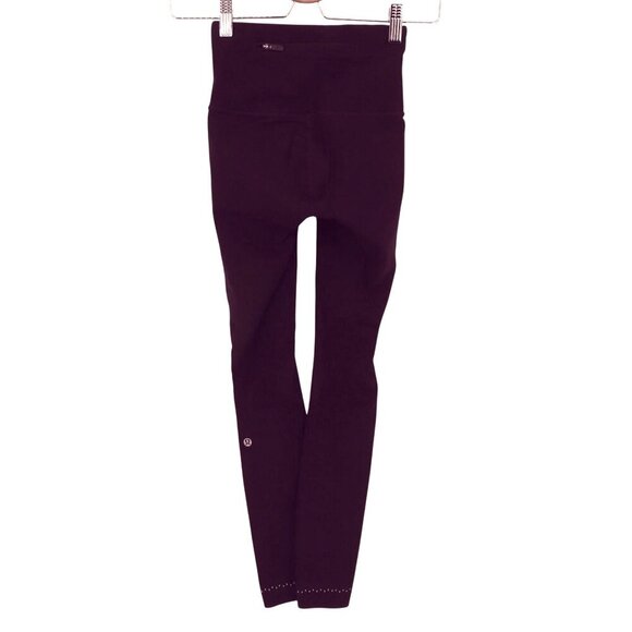 Lululemon Women 2 Zoned In Tight 27in Cassis Deep Purple Athletic Leggings Pants - Picture 6 of 12
